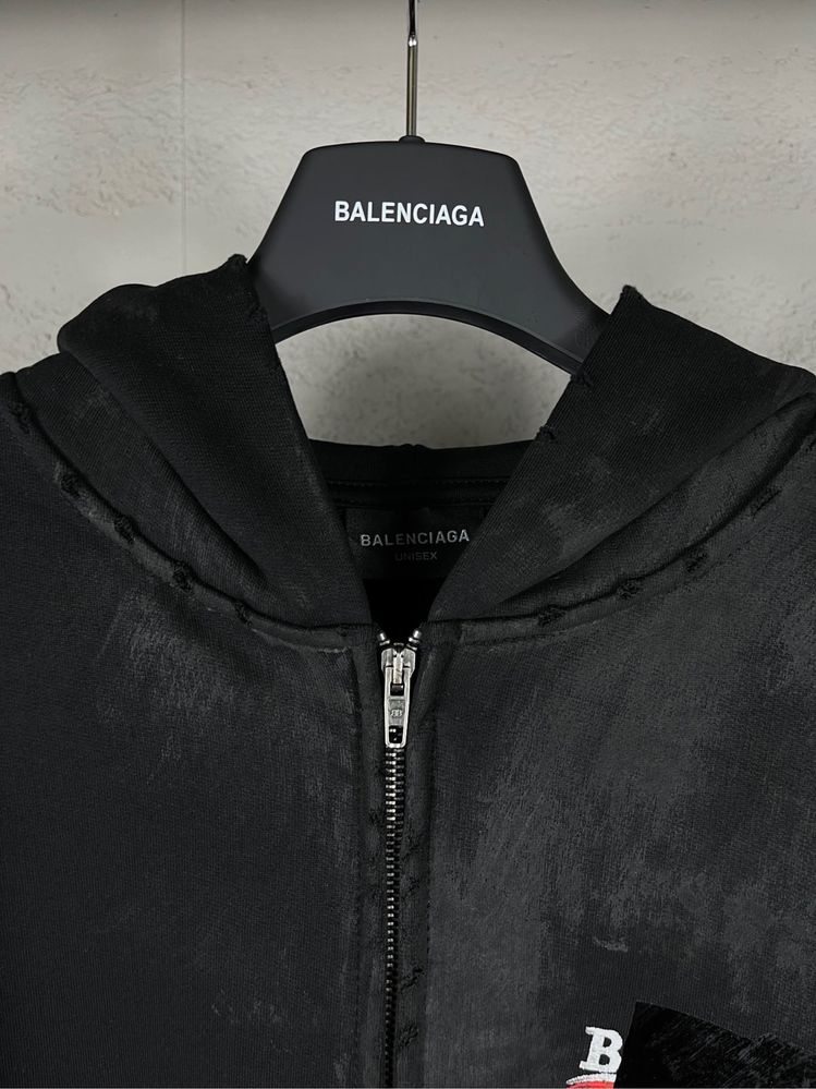 Зип худи Balenciaga унисекс мужское женское брендовое кофта батник