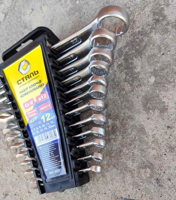Набір ключів комбінованих  12 шт рожково накидних 6 - 22
