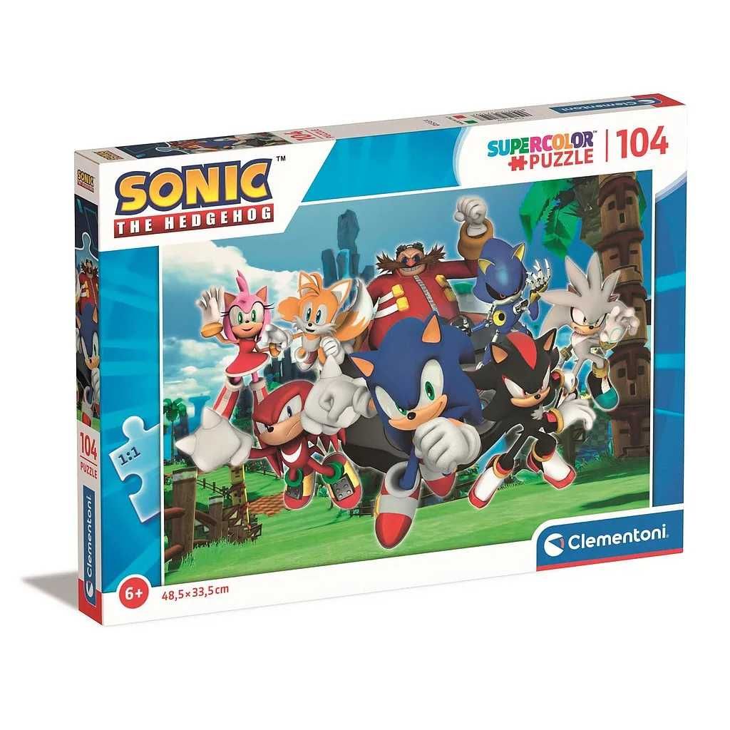 Puzzle Clementoni Sonic the Hedgehog Supercolor 48,5x33,5cm 104 peças