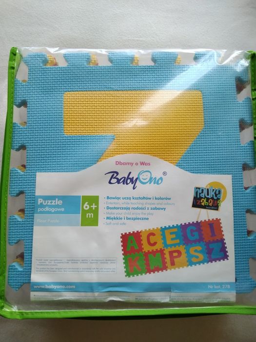 Puzzle piankowe mata edukacyjna BabyOno klocki na podłogę
