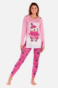 Piżama Pingo rozmiar M lelosi długa piżama zimowa pingwin różowa