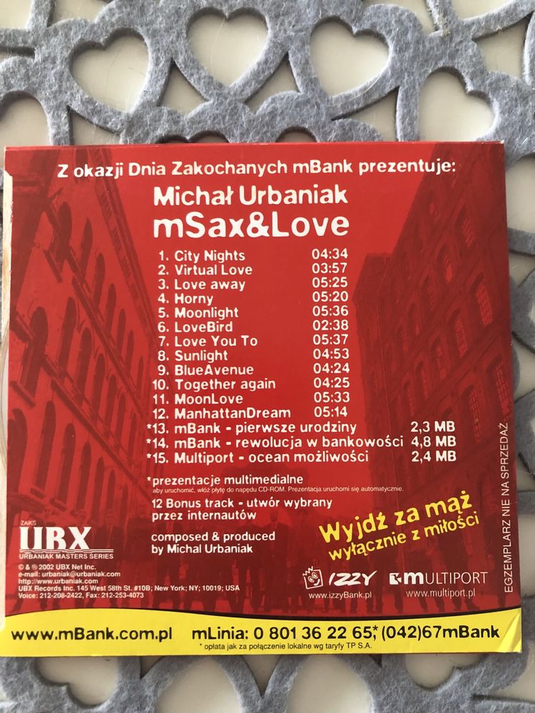 Michał Urbaniak mSax&Love płyta CD