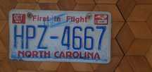 North Carolina tablica rejestracyjna USA oryginal