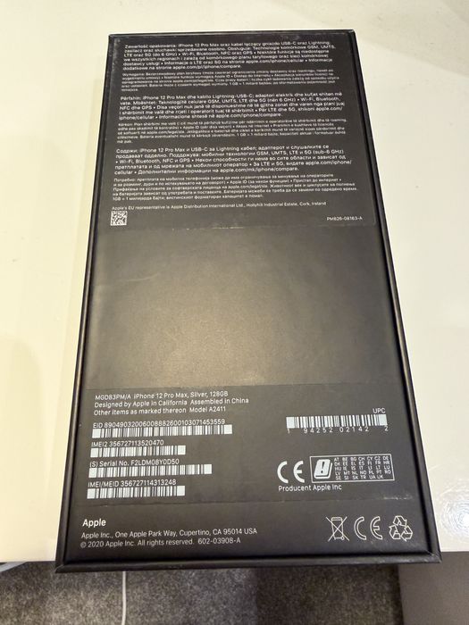 iPhone 12 pro max Silver + słuchawki airpods PRO