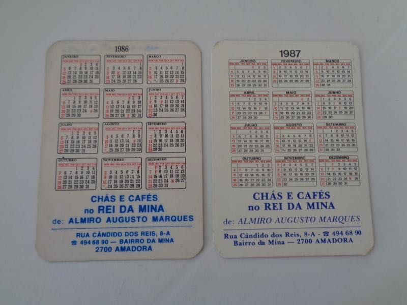 Calendários de bolso