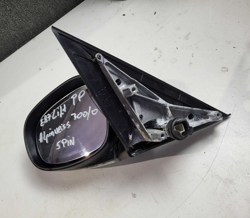Lusterko zewnętrzne lewe BMW 1 E87 lift 5 pin 300/0 Alpinweiss