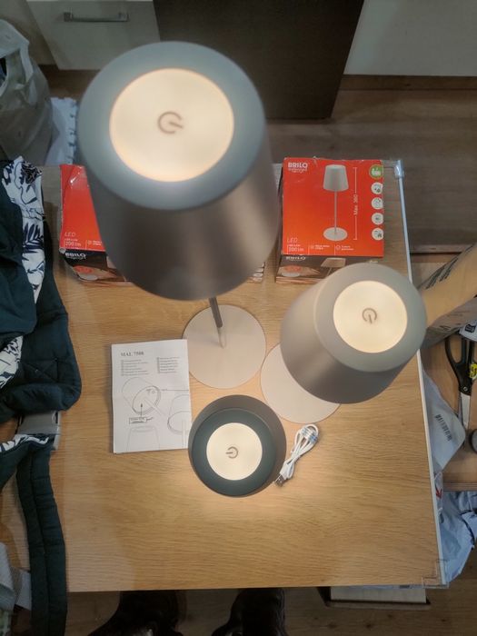 3* Bezprzewodowa lampa stołowa LED  BRILONER stylowa
