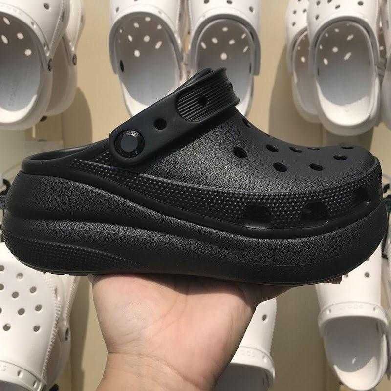 Кроксы Crocs Crush Platform Black молочные  черные белые лавандовые