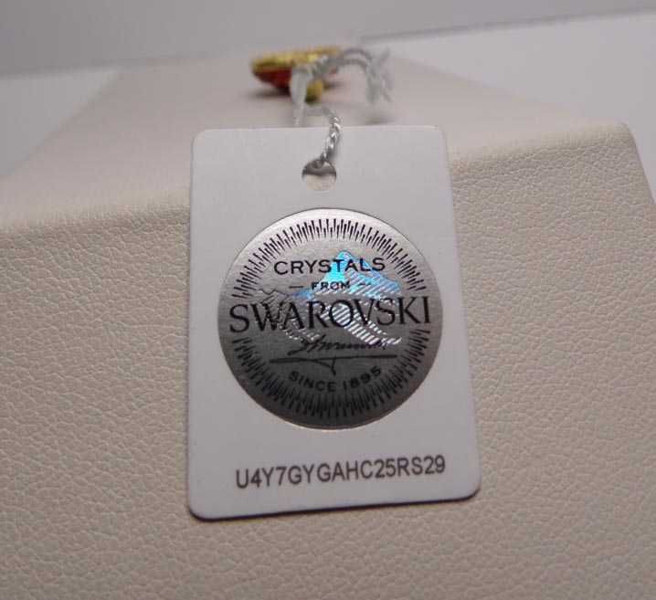 Zawieszka kryształki Swarovski srebro złocone.