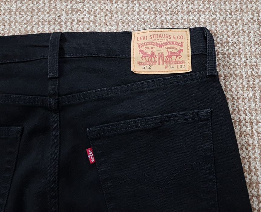 Levi's 512 джинси slim tapered оригінал W34 L32 чорні