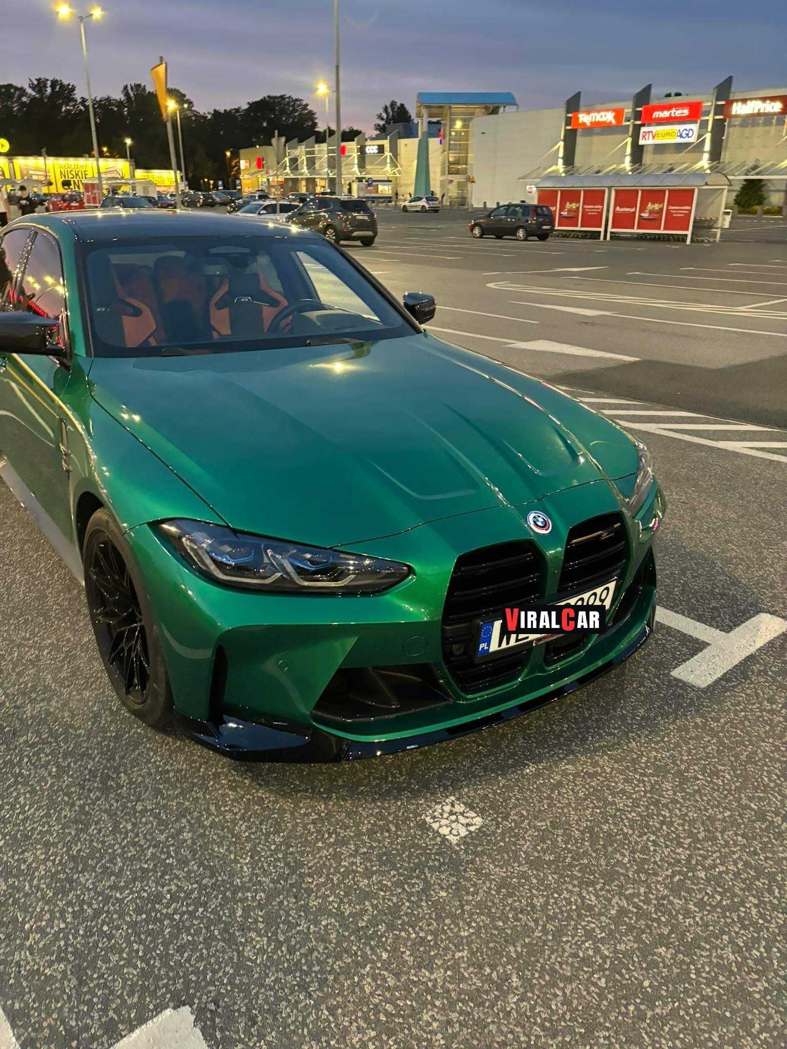 Dokładka Zderzaka Splitter BMW G80 M3 G82 G83 M4 Czarny Połysk