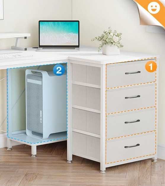 Mesa de gaming secretária branca  140 x 80 cm  LED e vários acessórios