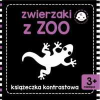 Książeczka kontrastowa. Zwierzaki z zoo - praca zbiorowa