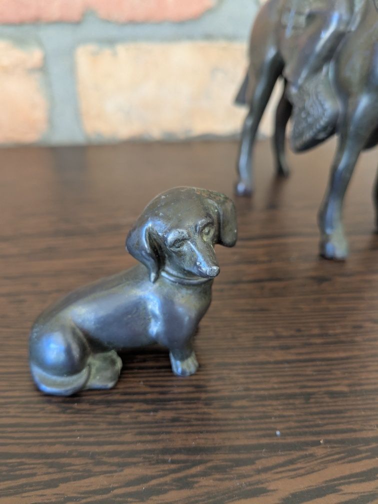 Decoração de bronze 2 peças artesanal