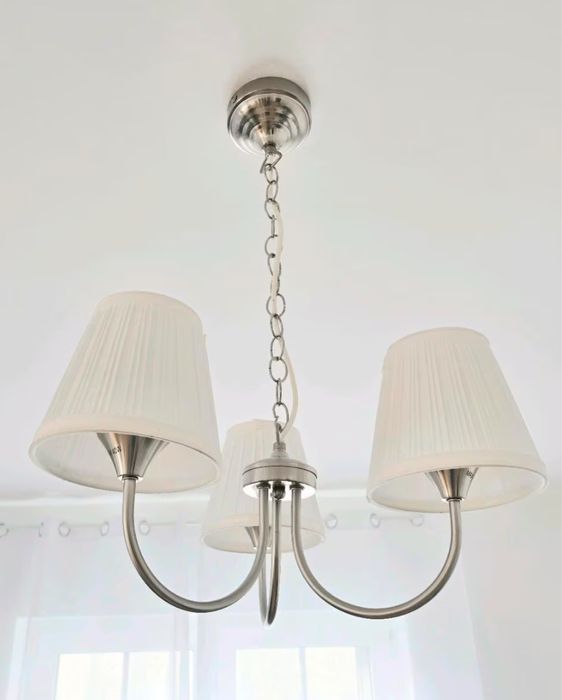 Żyrandol lampa Ikea 3 abażury łańcuch retro