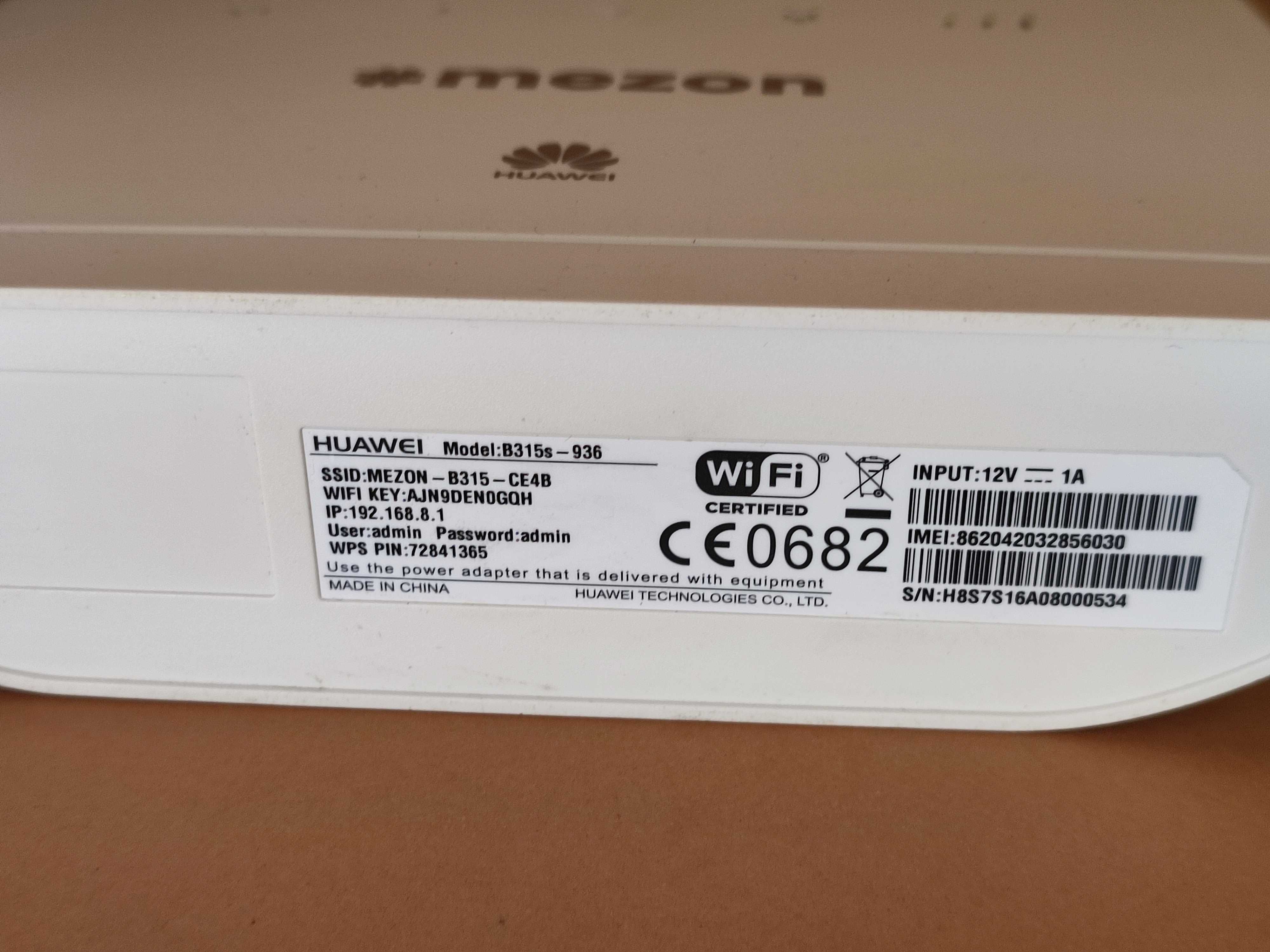 Huawei B315 4G Modem/Router