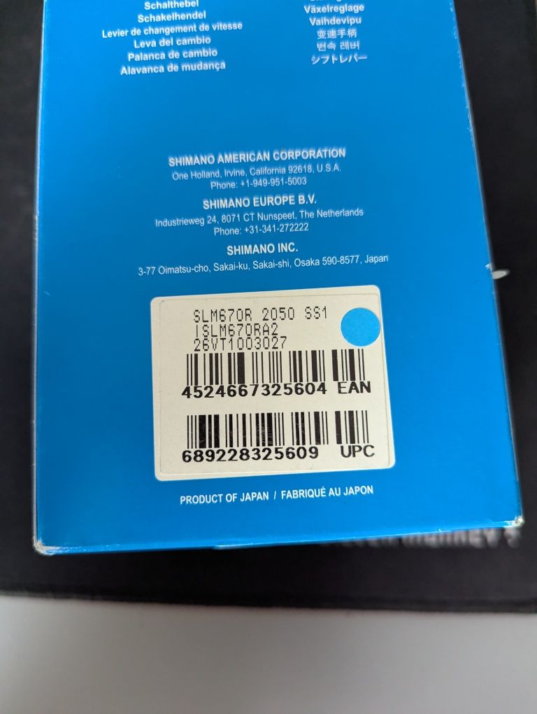 Shimano SL M670 SLX Manetka dźwignia przerzutki 10 rz. prawa / obejma