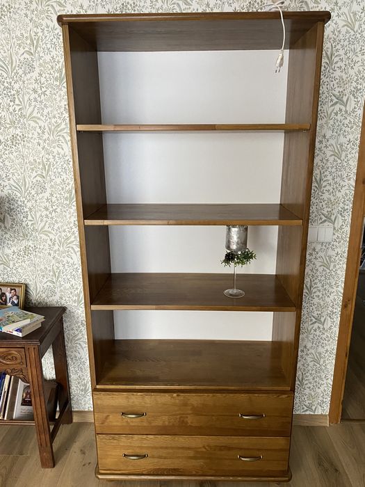 Piękny regał sosnowy kolor dąb 190x86x38 idealny stan