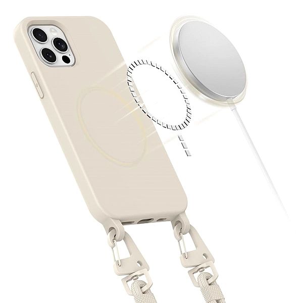 Tech-Protect Magnecklace Magsafe Iphone 12 / 12 Pro Cosmic Latte