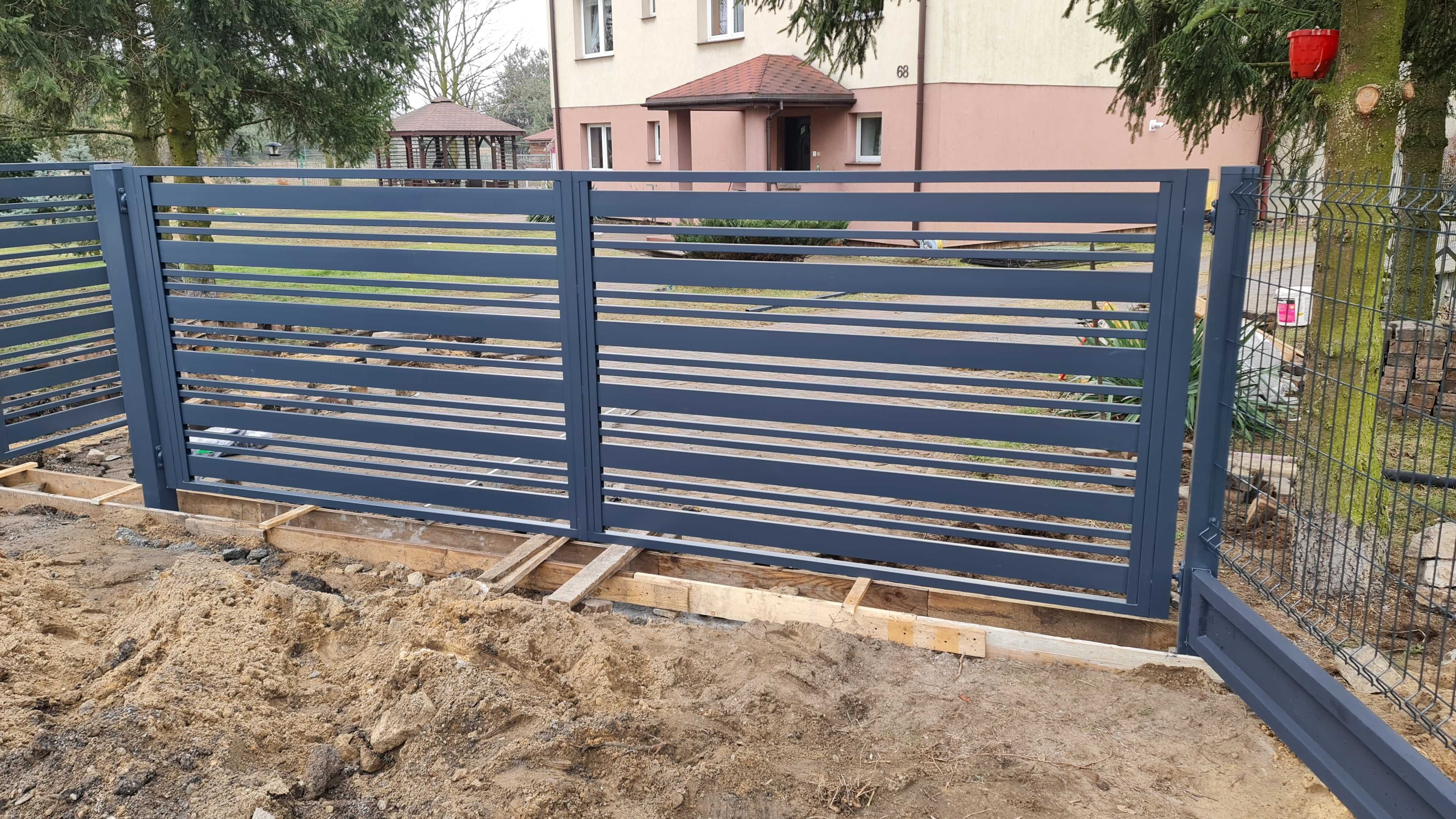 Bramy Dwuskrzydłowe Przesuwne Furtki Ogrodzenia BETONOWE z montażem
