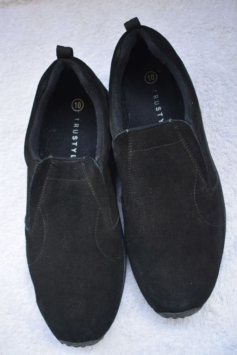 замшевые демисезонные слипоны мокасины туфли р. 45 29 см Индонезия