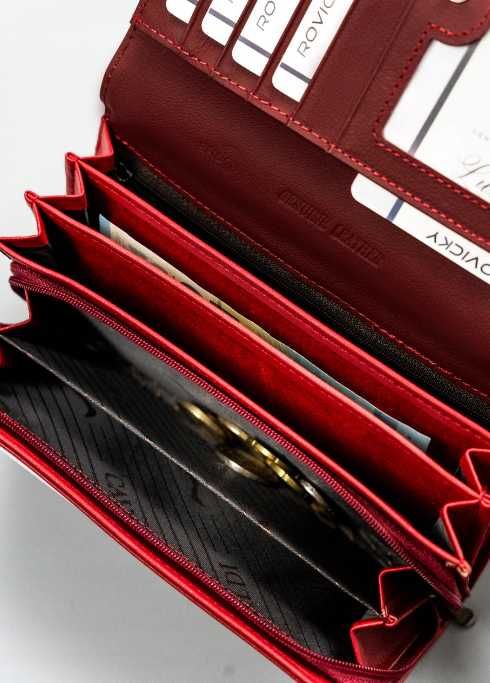 4U Cavaldi portfel skóra naturalna czerwony PN20-YM-BL-1345RED ttst766