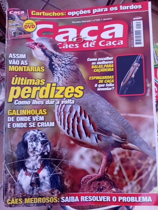 Revistas e dvd - caça e cães de caça