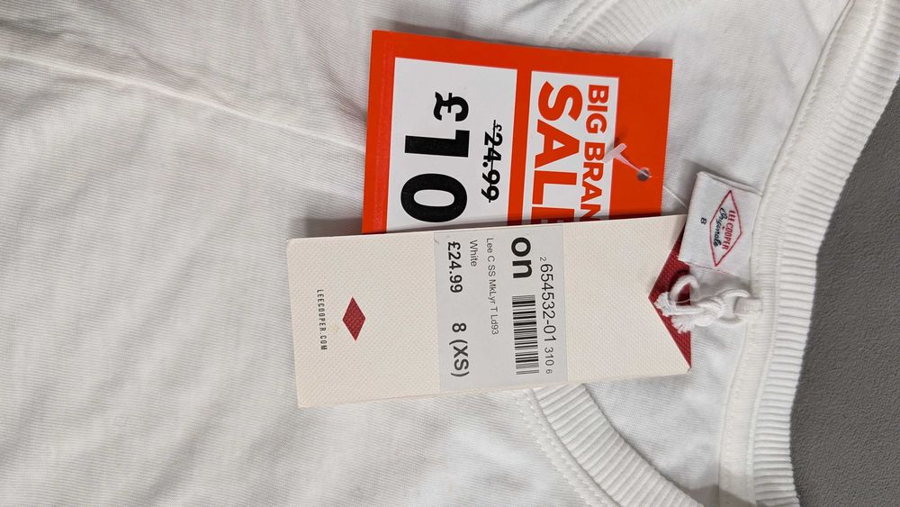 Майка топ спортивна біла lee cooper xs/s