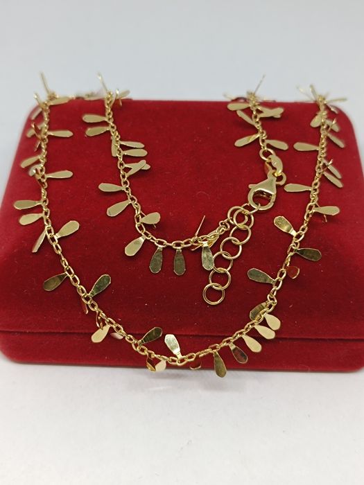 Złoty łańcuszek Finezyjny dł 45-47cm, złoto próby 585