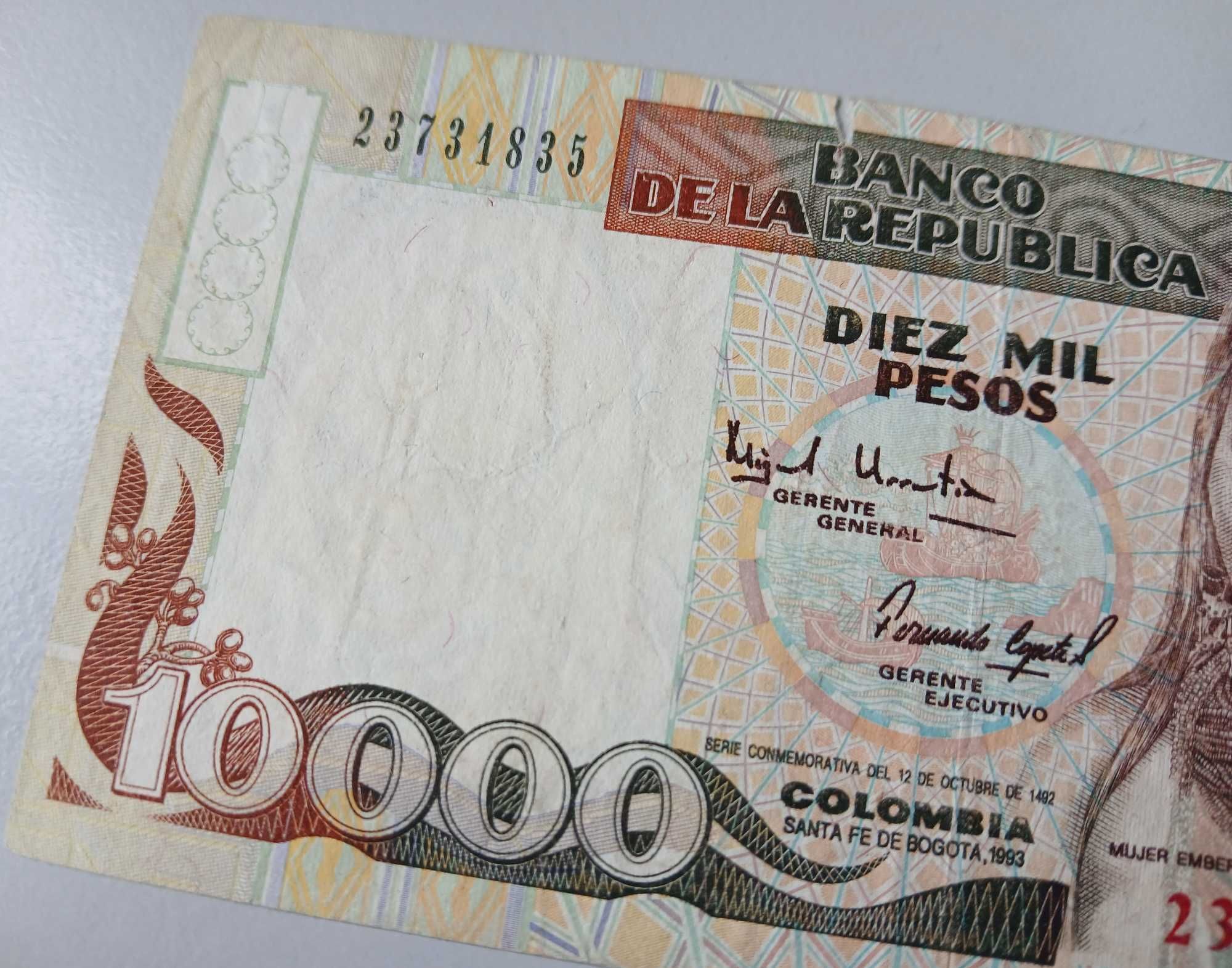 Nota 10000 Pesos - Colombia