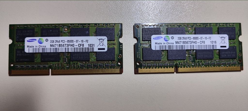 DDR3 2gb×2шт. 1066