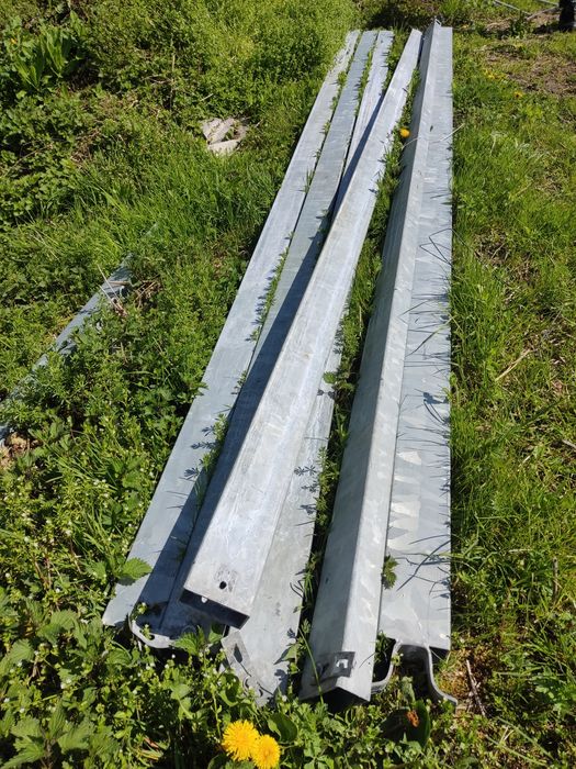 Słup stalowy ocynkowany 100x50x4, 4m. słup, podpora, wiata, magazyn