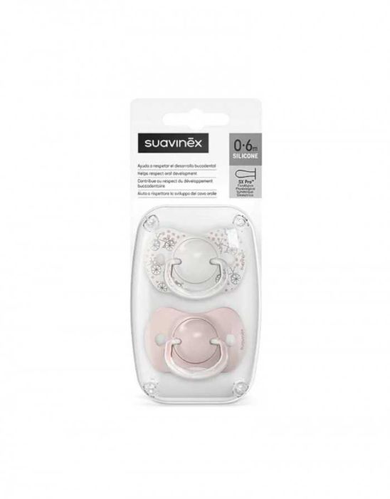 Smoczek silikonowy fizjologiczny SX PRO 0-6m 2szt