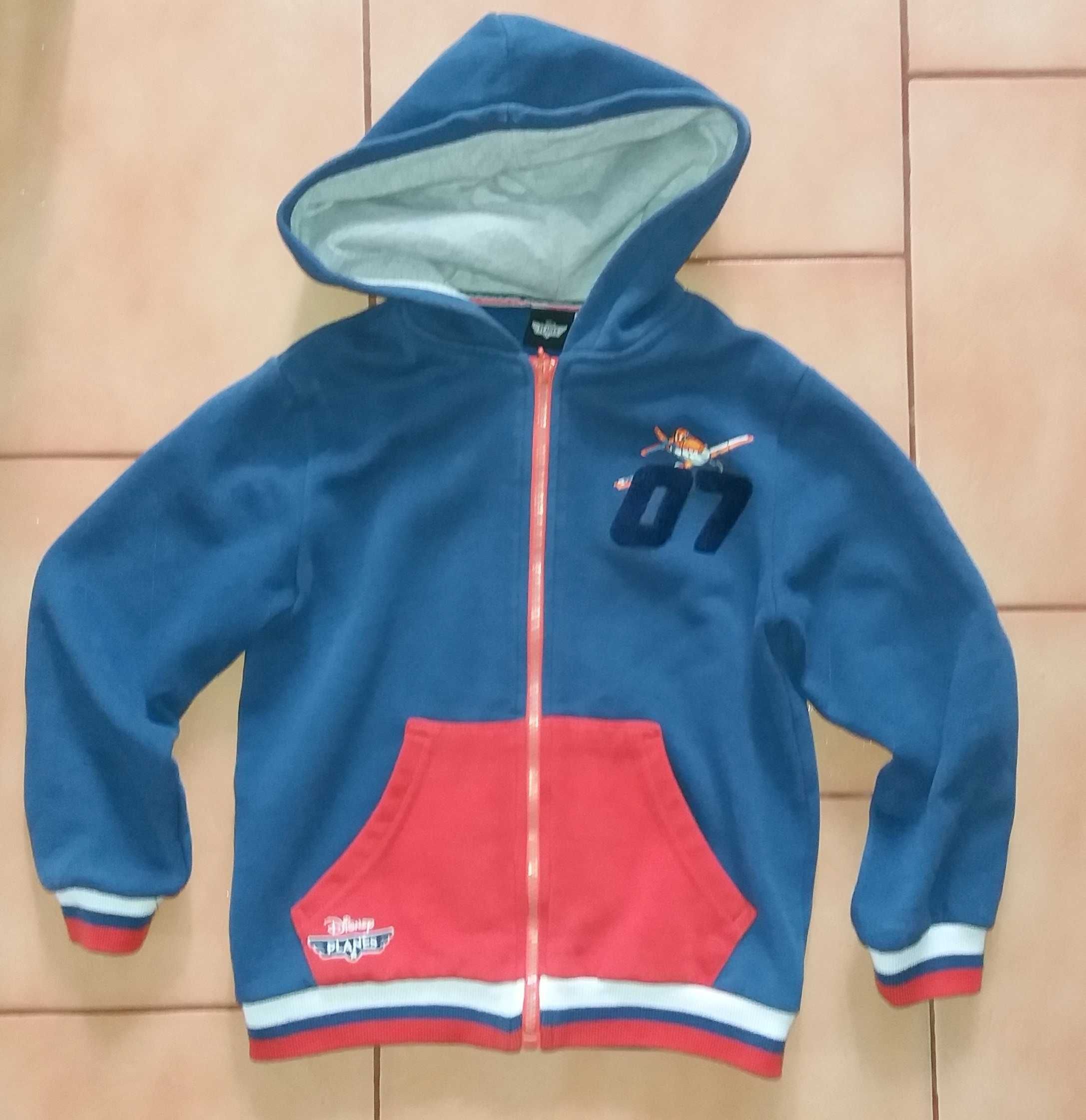 Bluza dresowa rozpinana CoolClub Planes Smyk 122 cm