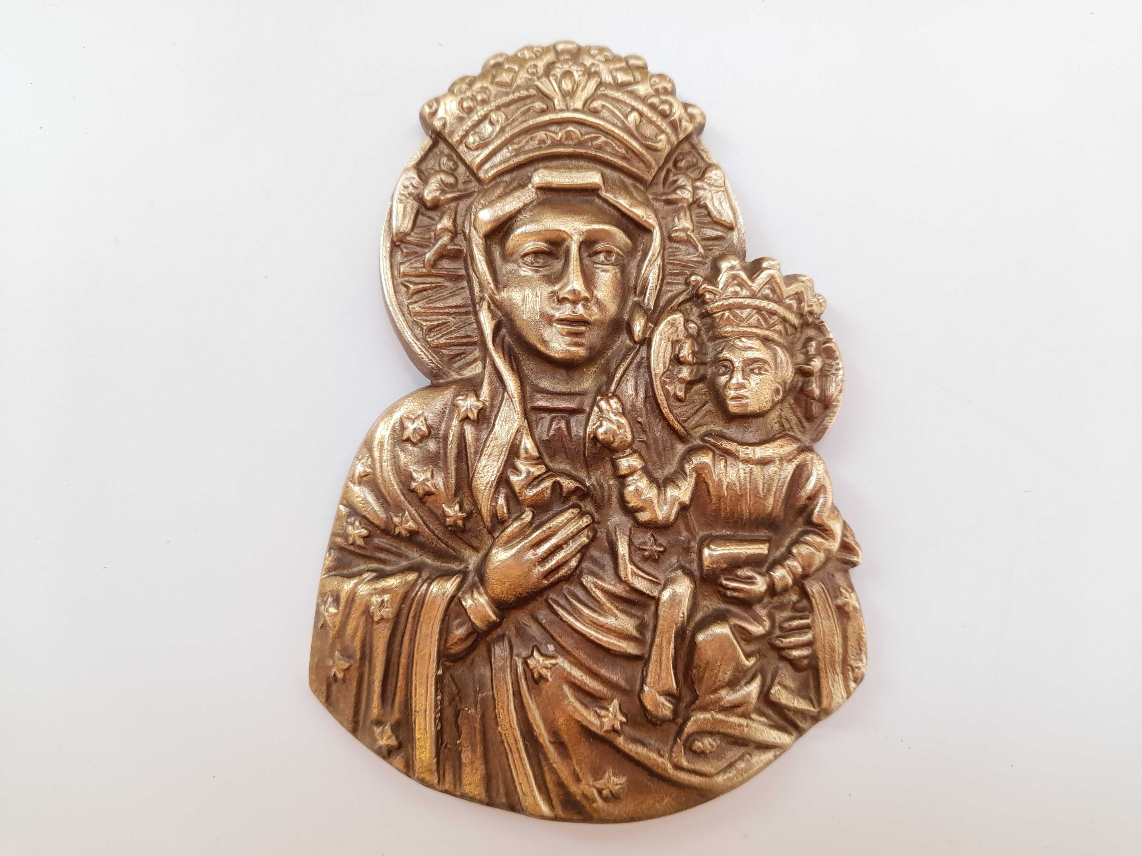 Plakieta Matka Boska Częstochowska, mosiądz (12 cm)