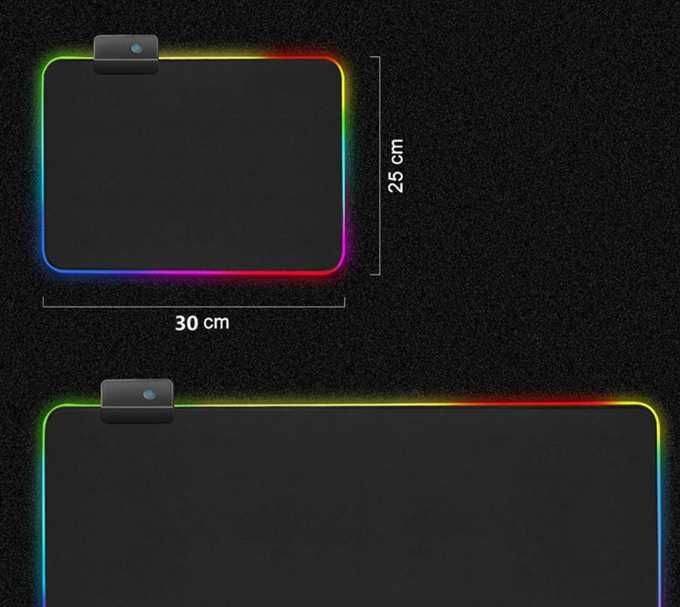 PODŚWIETLANA Podkładka GAMINGOWA pod mysz myszkę RGB LED Pad
