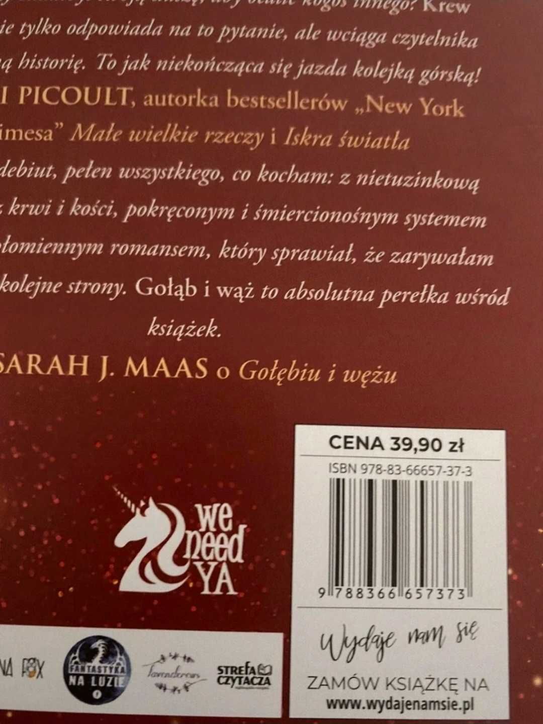 Dwie książki gołąb i wąż oraz krew i miód Shelby Mahurin