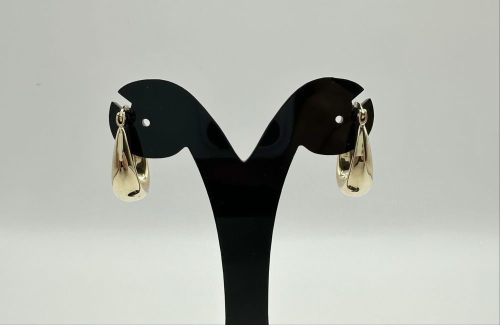 Złote Kolczyki Krople/Łezki Owalne Pr.585 NOWE !