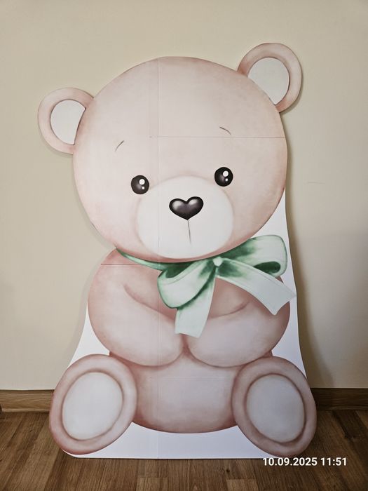 Miś dekoracja, ścianka