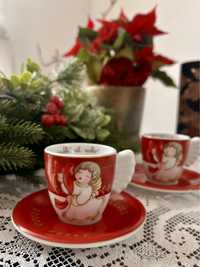 filiżanki ręcznie malowane porcelana świąteczne THUN aniołki
