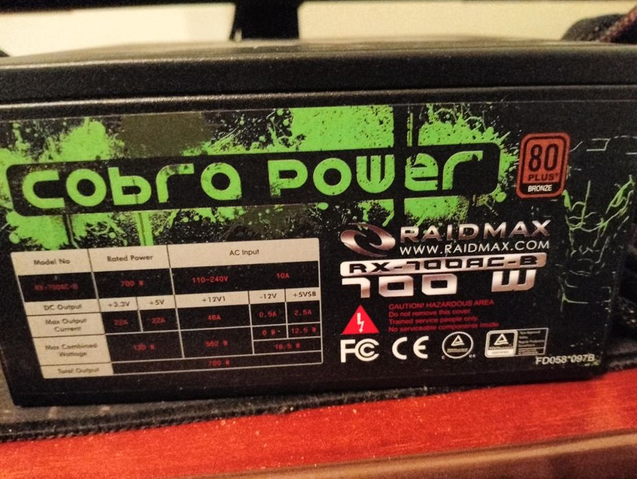 Блок Живлення raidmax cobra power 700w