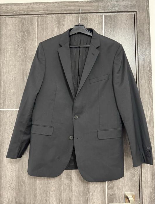 Чорний жіночий жакет, піджак блейзер оверсайз s m