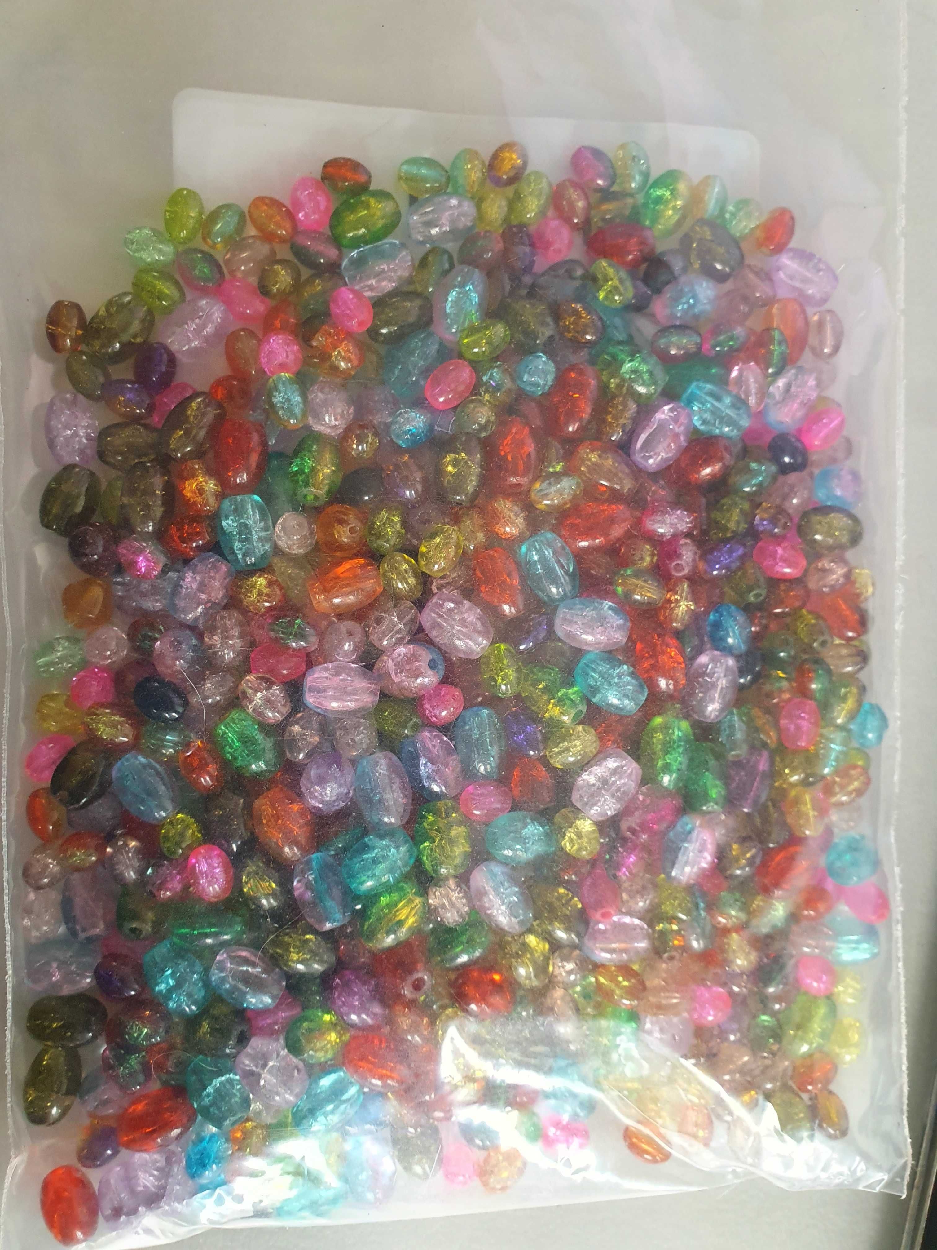 koraliki szklane mix kolorów