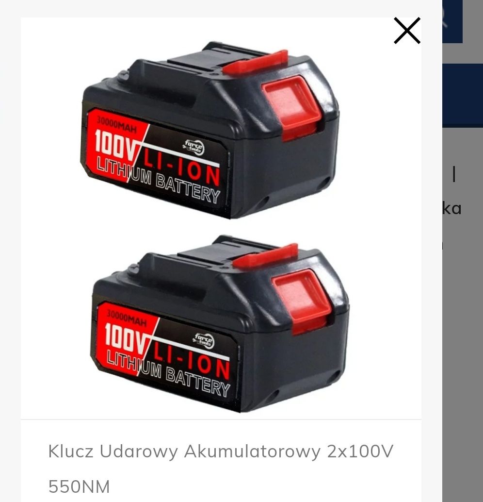 Klucz udarowy akumulatorowy  3300 2x największe aku