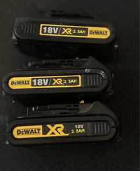Akumulatory Dewalt XR 18v 2.5AH -3szt
