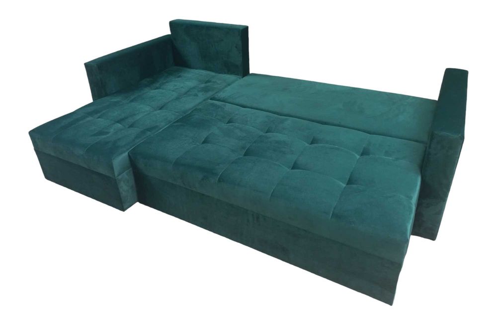 Narożnik HEL z funkcją spania pikowany w różnych kolorach