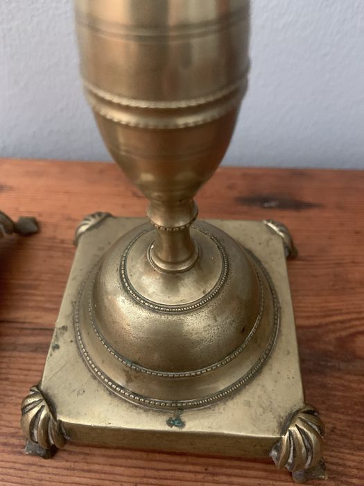 Vintage Castiçais muito antigos latao secXIX