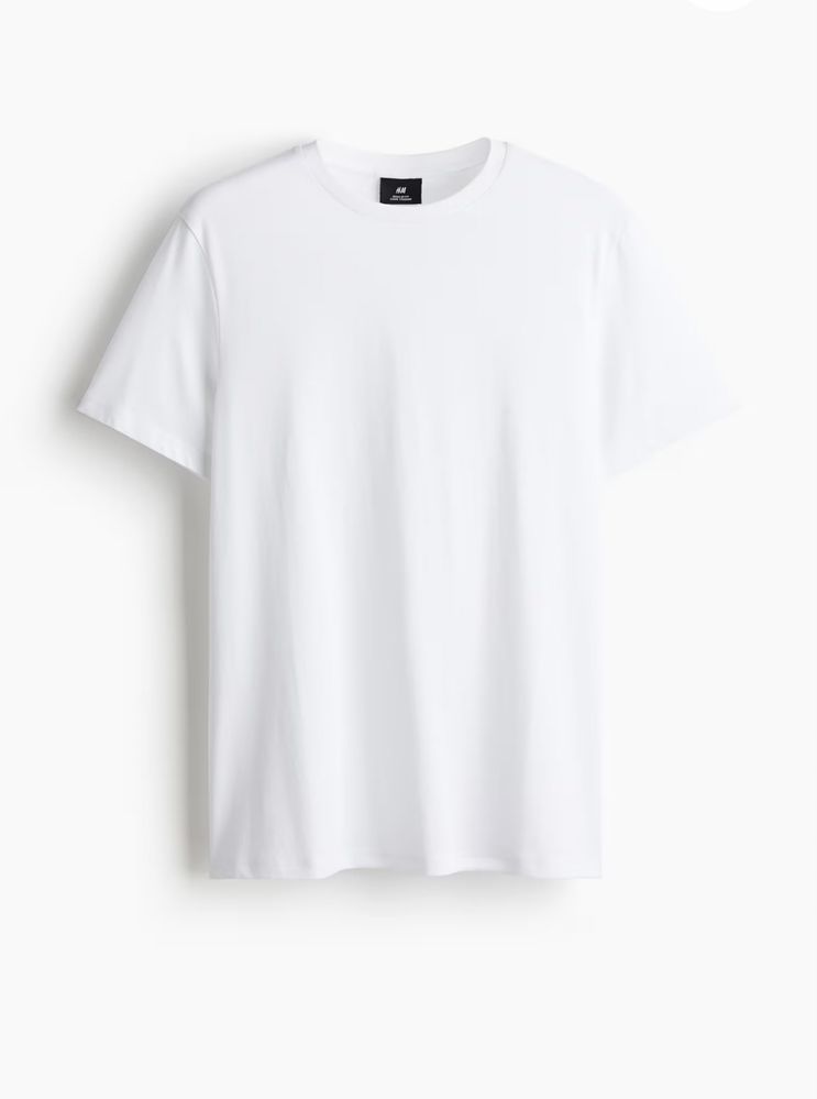 Чоловічі базові футболки H&M REGULAR FIT чорні та білі оригінал