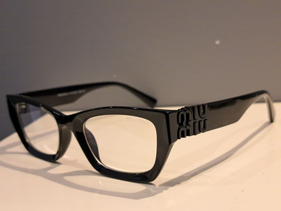 MIU MIU czarne nowe damskie okulary zerówki oprawki korekcyjne