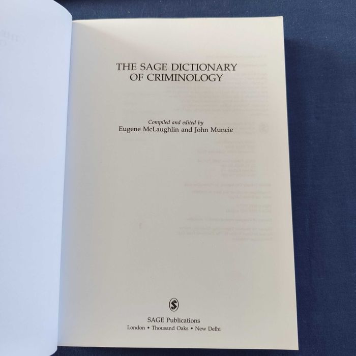 Eugene McLauglin e John Muncie - The Sage Dictionary of Criminology